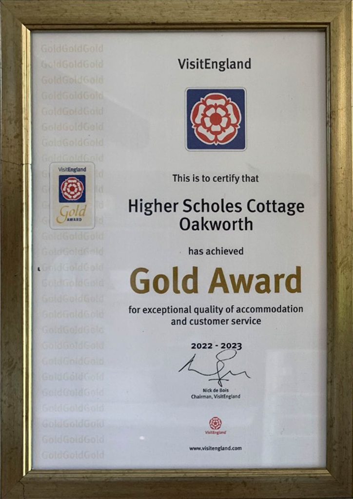 HSC Visit England Gold Award